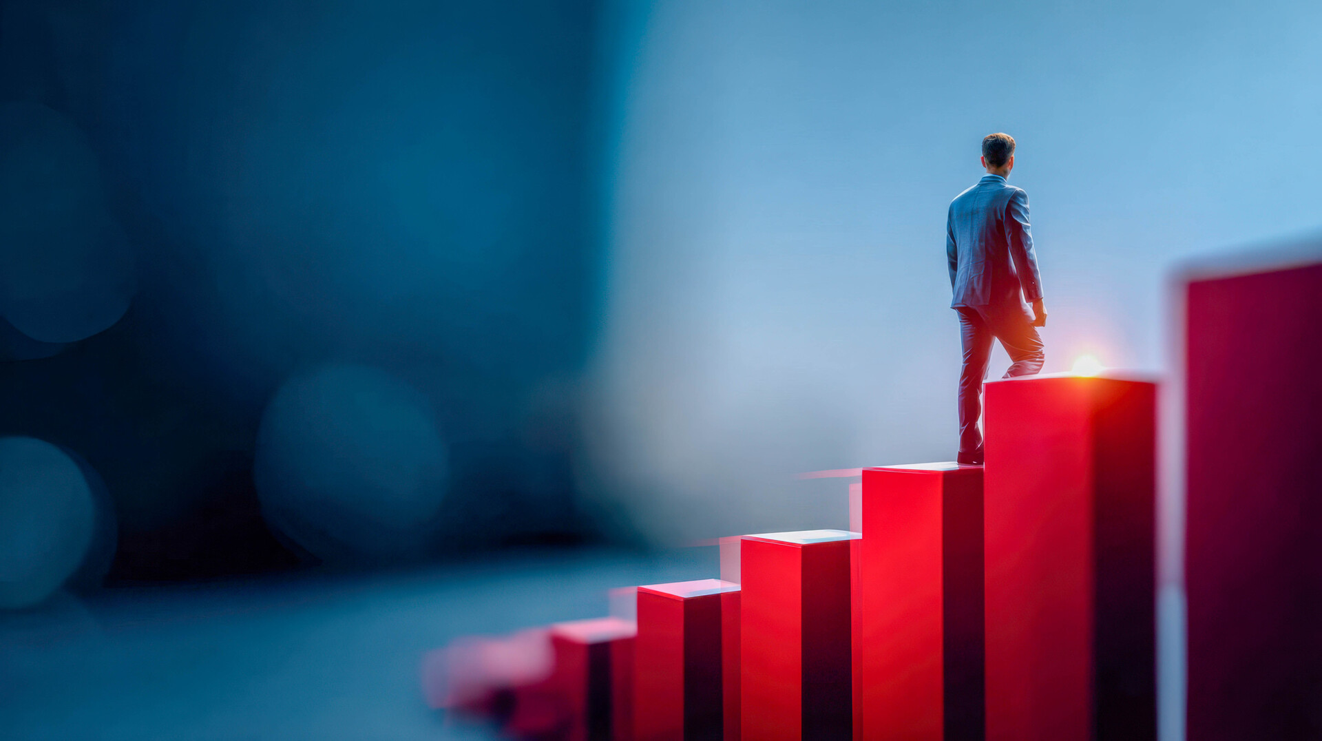 medium vecteezy businessman standing on top of red bar chart 69891655 medium